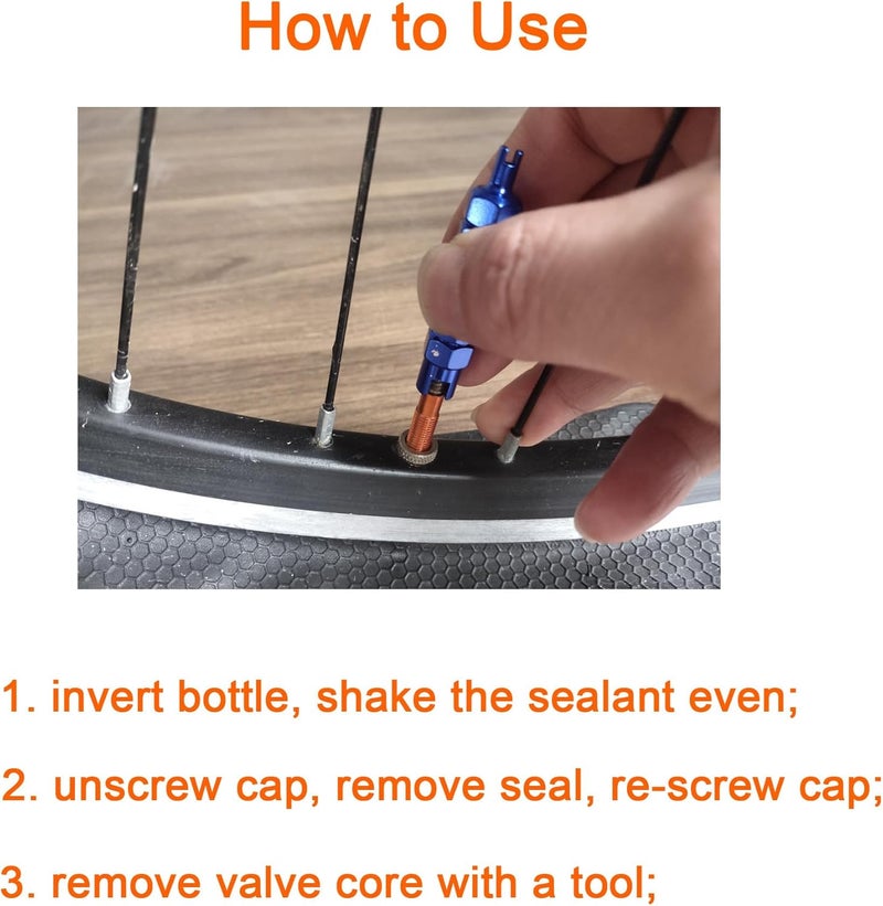 Novator Endurance Bike Tire Sealant for Tubeless, Tubulars, Tubes, Seals Faster, Lasts Longer, Micro-Fiber for MTB, Road, Gravel Bicycle Tires - Image 5
